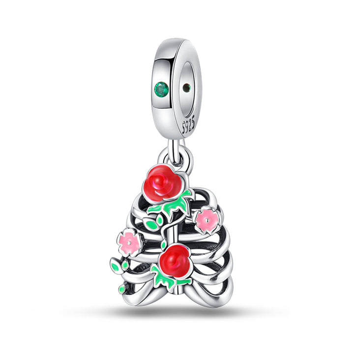 Charm Esqueleto y Rosas