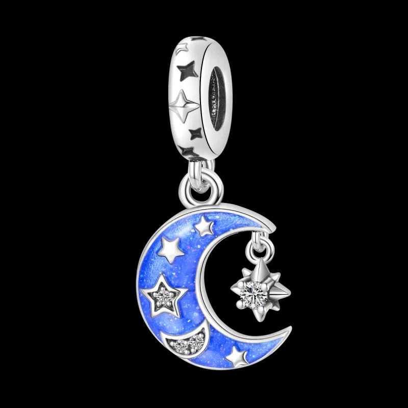 Charm Luna y Estrella Colgante