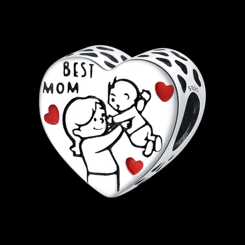 Charm Corazón "Best Mom"