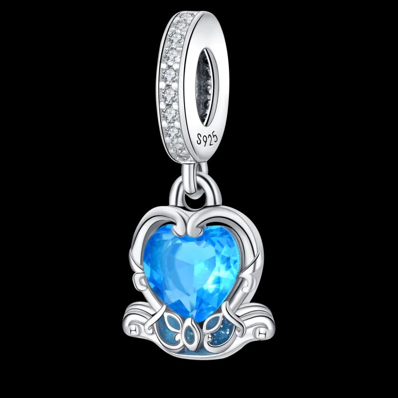 Charm Corazon Azul de Princesa