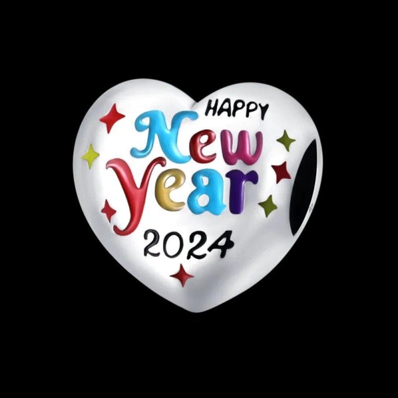 Charm Corazón "Happy New Year 2024"