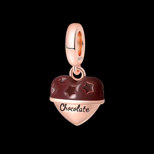 Charm Corazón de Chocolate y Estrellas