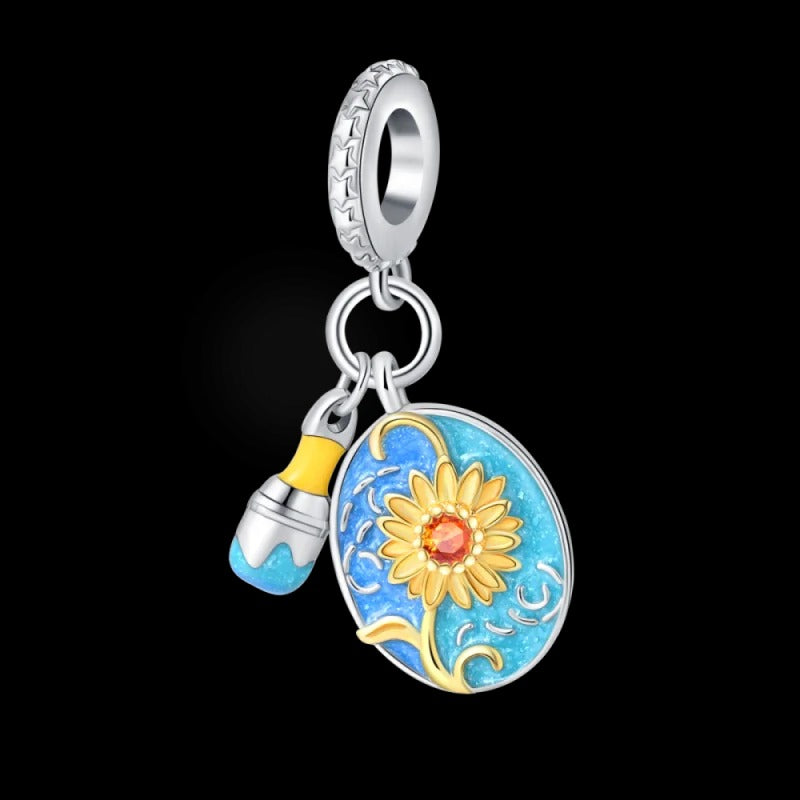 Charm Pintura de Girasol