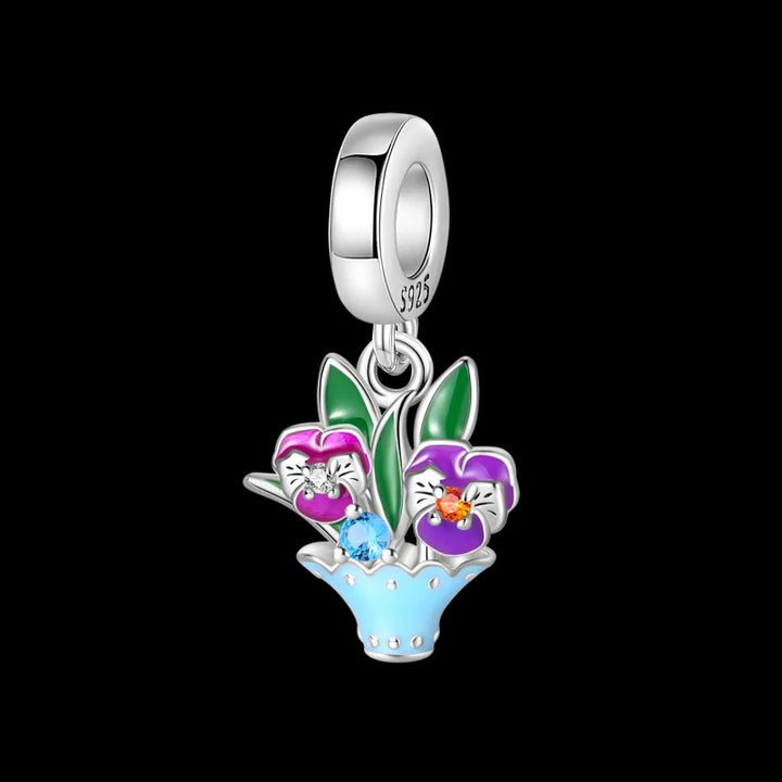 Charm Flores de la Armonía Moradas