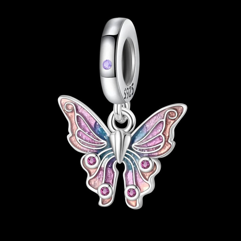 Charm Mariposa Rosa Brillante, Inspirado en Barbie