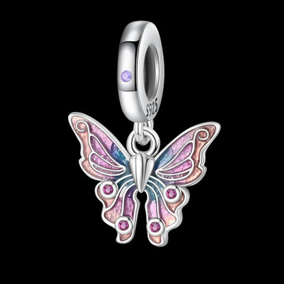 Charm Mariposa Rosa Brillante, Inspirado en Barbie