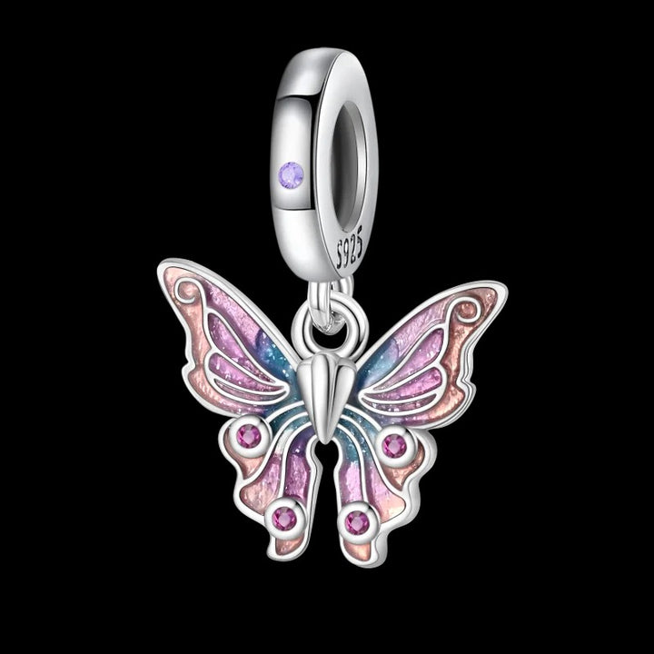 Charm Mariposa Rosa Brillante, Inspirado en Barbie