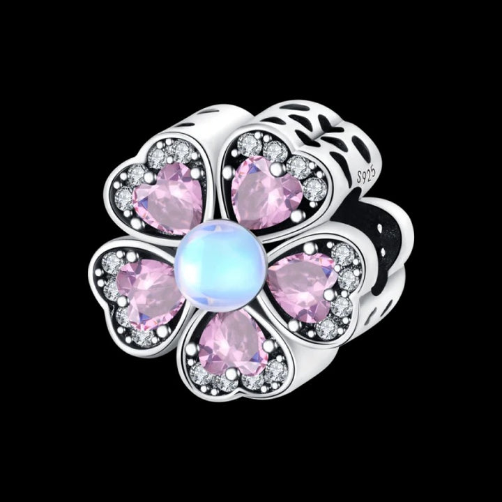 Charm Flor de Corazones Rosas