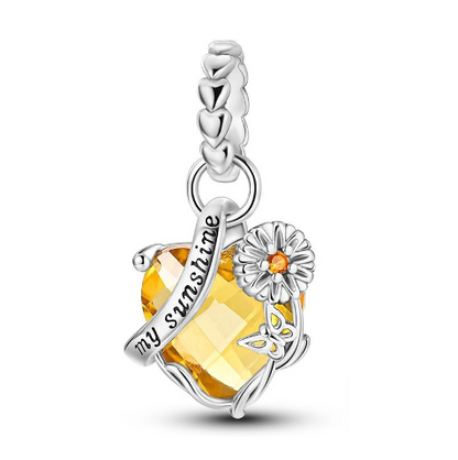 Charm Corazón y Girasol "My Sunshine"
