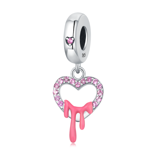 Charm Corazón Rosa Derretido
