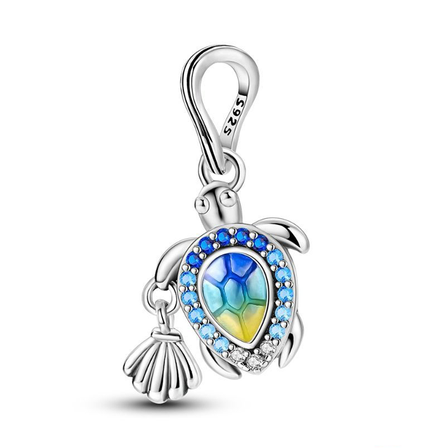 Charm Tortuga Azul y Concha