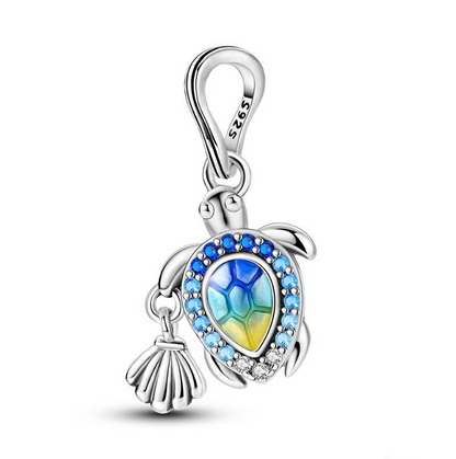 Charm Tortuga Azul y Concha