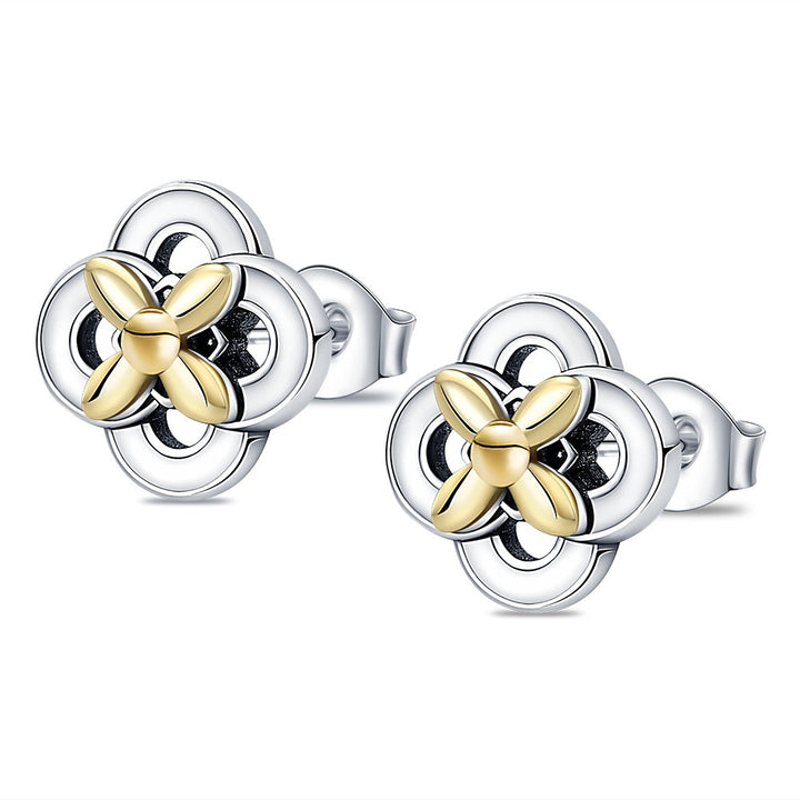 Aretes de Flores Doradas