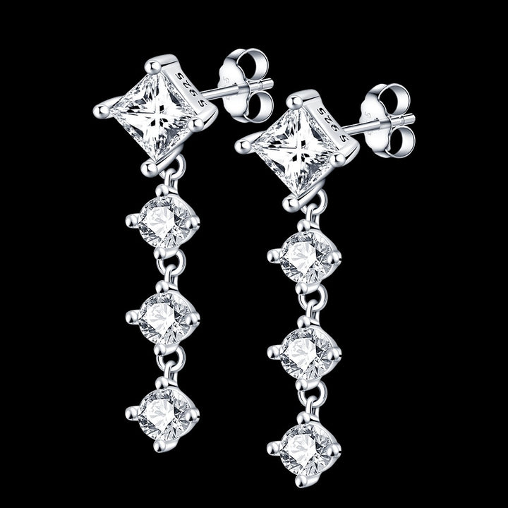 Aretes Triple Zirconia