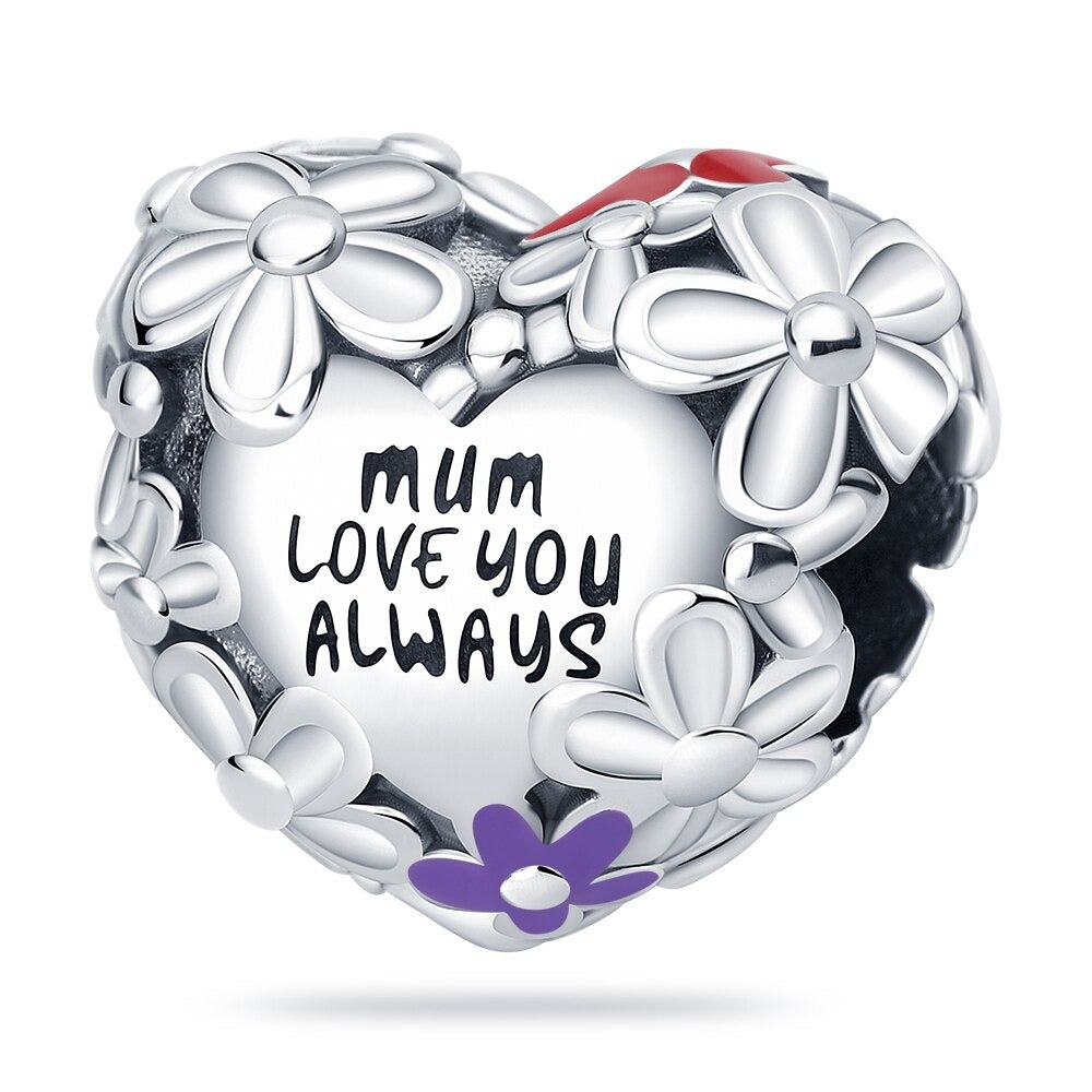 Charm Corazon "Mom Love You Always"