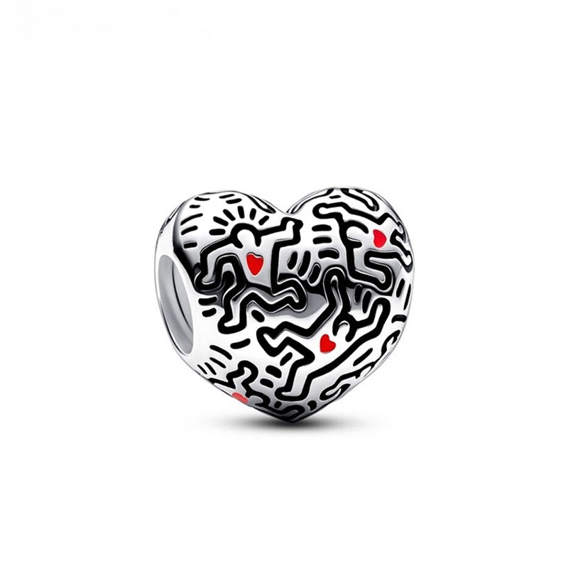 Charm Corazones de Keith Haring