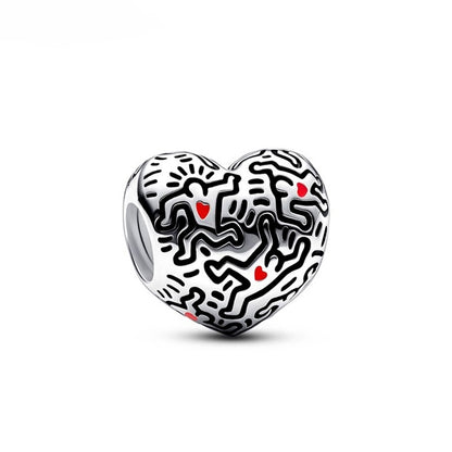 Charm Corazones de Keith Haring
