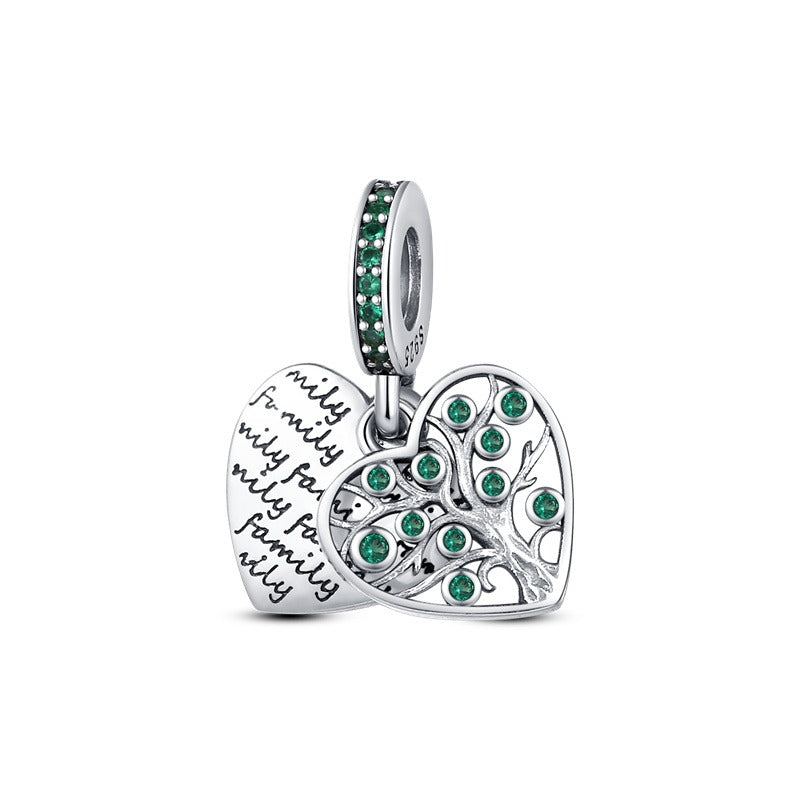 Charm Corazon con Arbol de la Vida