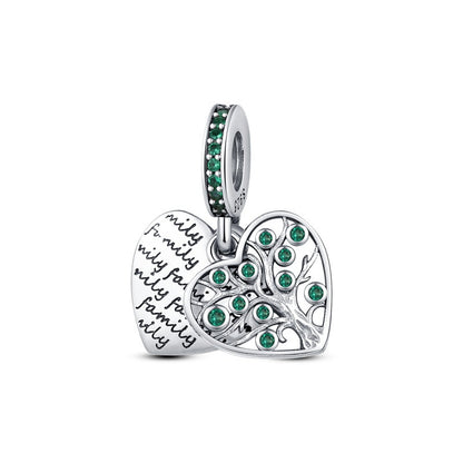 Charm Corazon con Arbol de la Vida