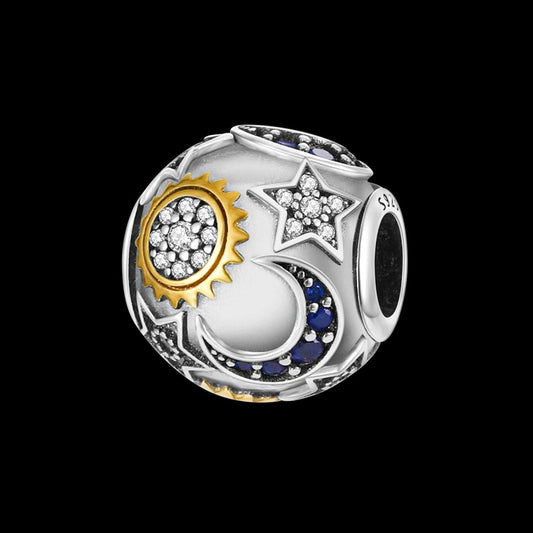Charm Esfera de Luna & Estrellas Diamantadas