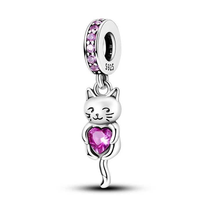 Charm Gatito con Piedrita de Corazon