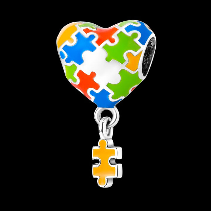 Charm Corazon Rompecabezas de Colores