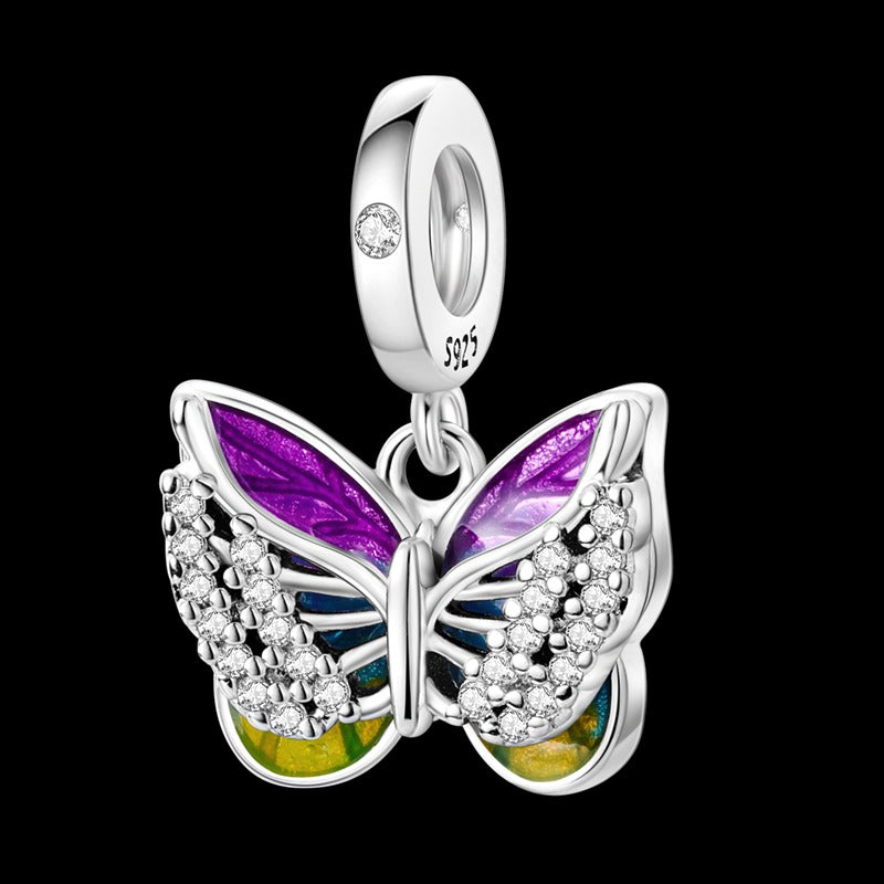 Charm Mariposa Morada Diamantada