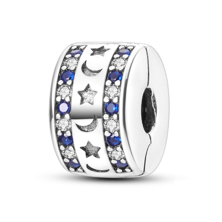 Clip Luna y Estrellas Celestial de Diamantes