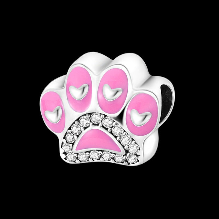 Charm Huella de Perrito Rosa