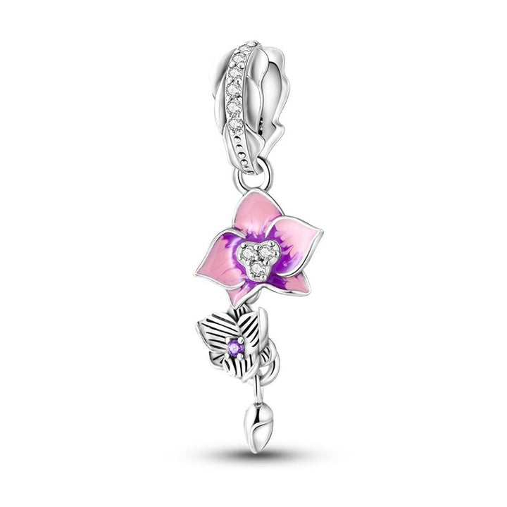 Charm Flor Torzal Rosa