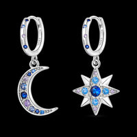 Thumbnail for Aretes Luna y Estrella Diamantada