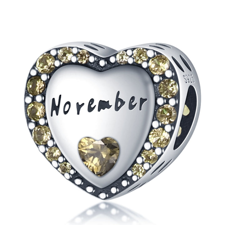 Charm Corazon Mes de Noviembre