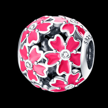 Charm Esfera de Flores Rosas