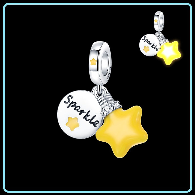 Charm Estrella Sparkle Fluorescente