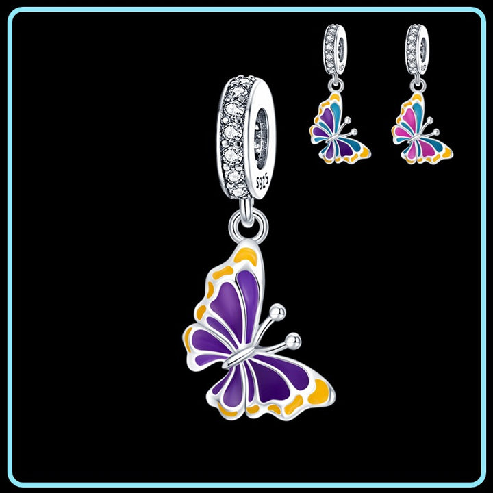 Charm Mariposa de Colores Fluorescente