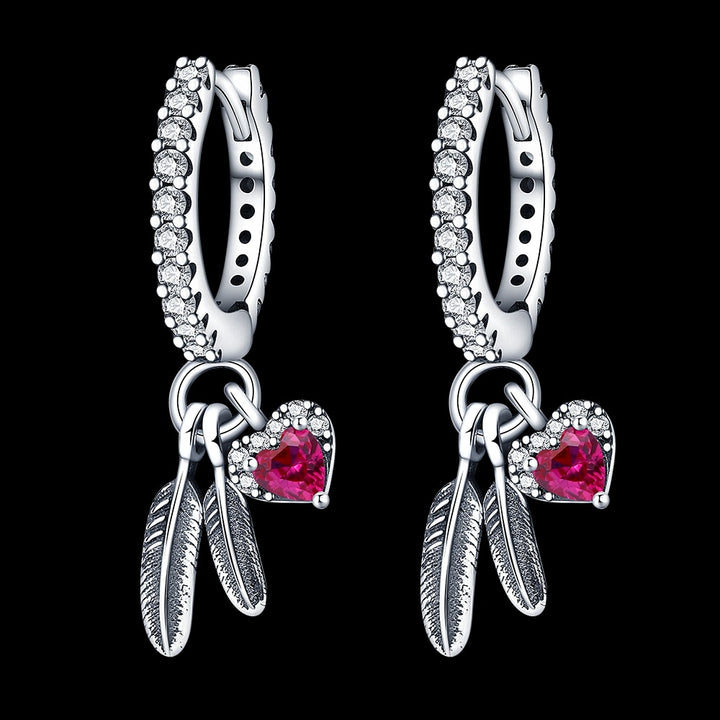 Aretes de Plumas Diamantadas