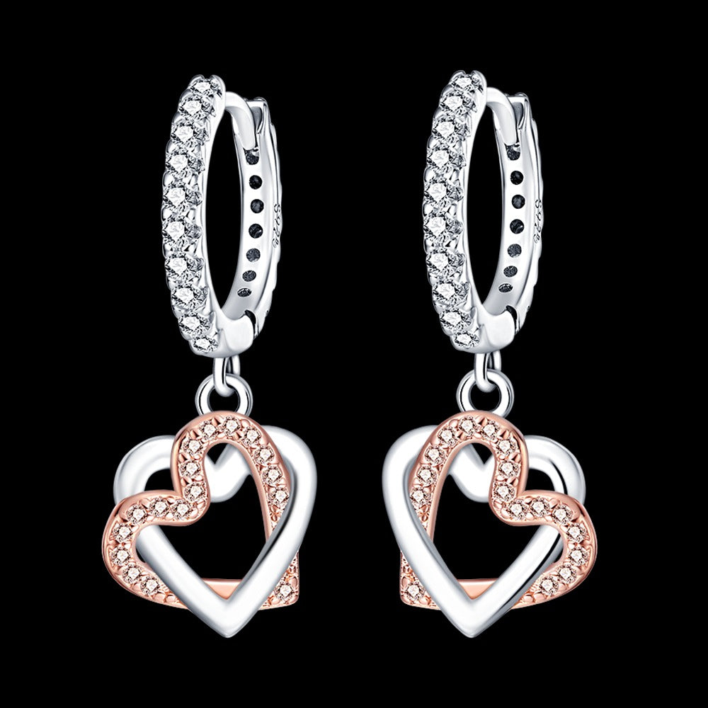 Aretes Doble Corazon