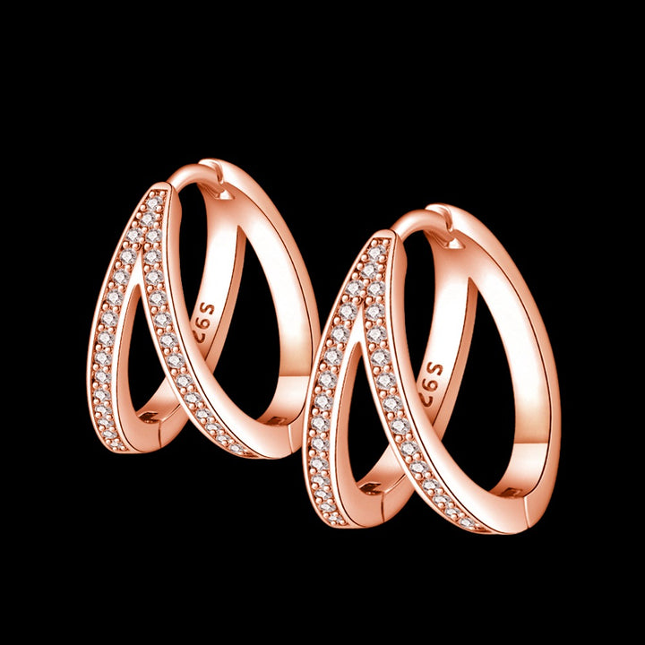 Aretes de Reina Oro Rosa