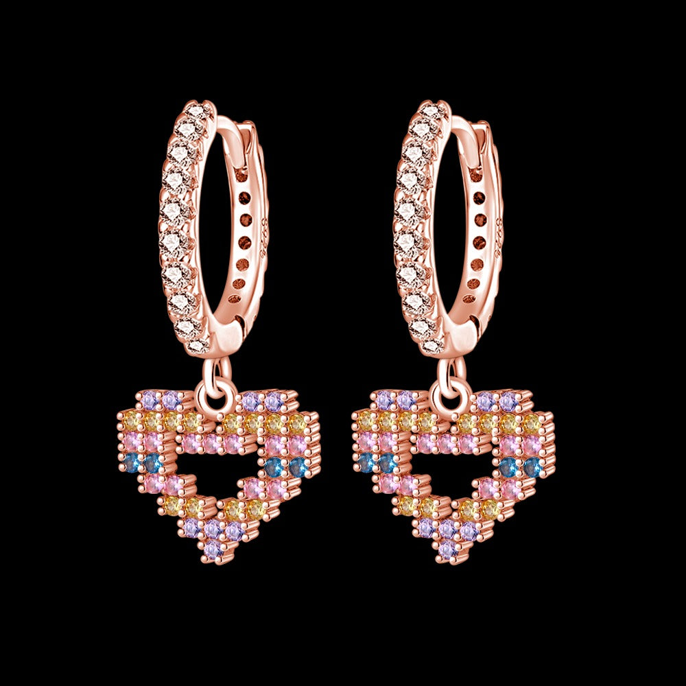 Aretes de Corazon Pixelado